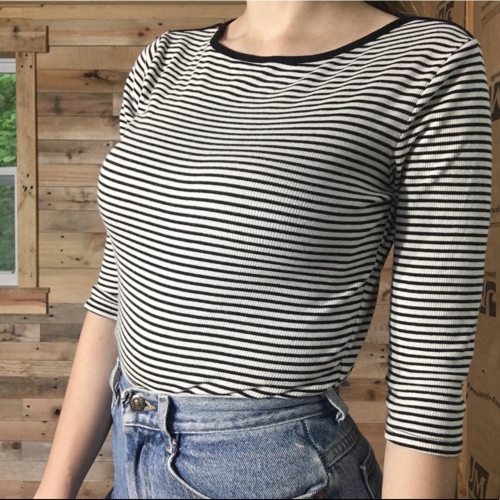 Striped black & white shirt